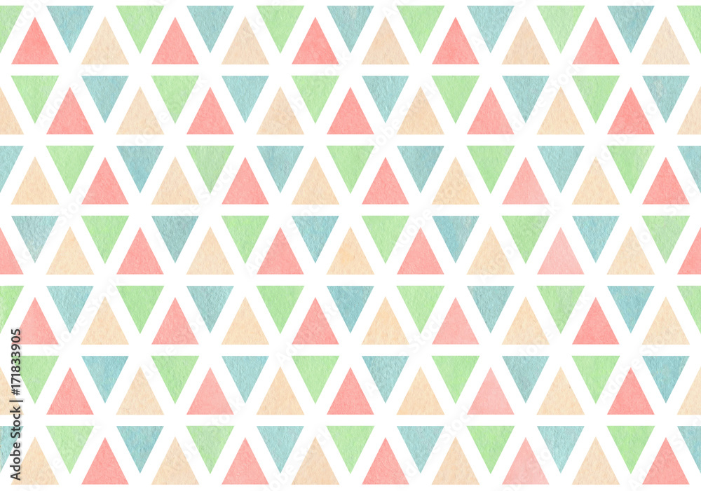 Watercolor triangle pattern. Watercolor triangle pattern.