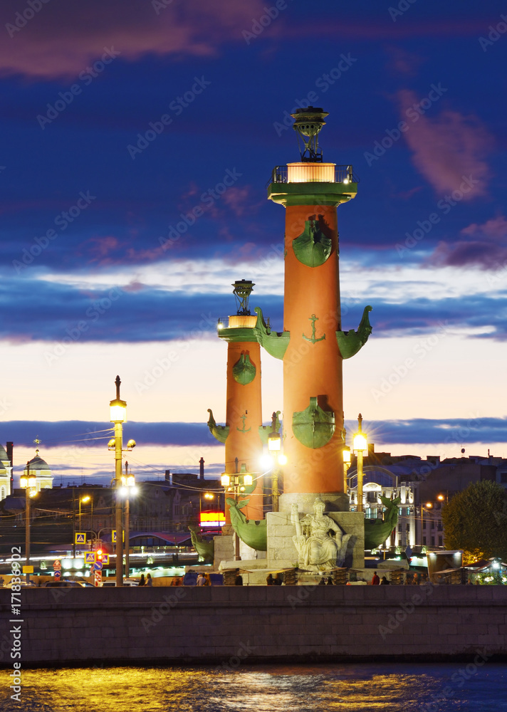 Naklejka premium Vasilevskom lighthouses on the island.