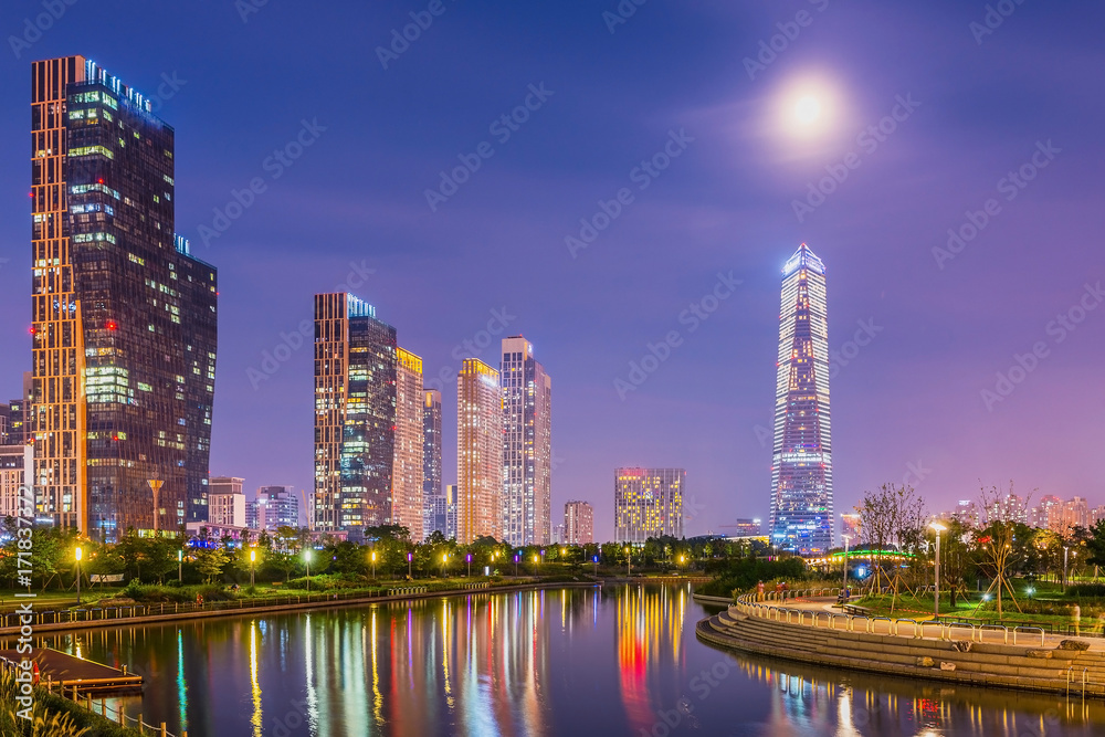 Obraz premium INCHEON, KOREA Songdo Central Park in Incheon, South Korea