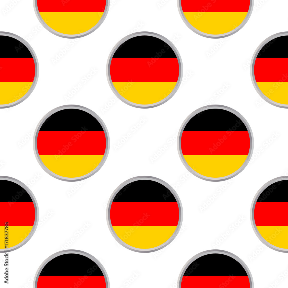Naklejka premium Seamless pattern from the circles with Germany flag