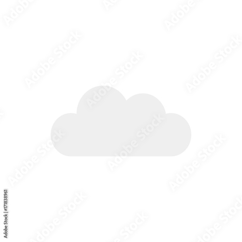 Flat design style vector of cloud symbol icon on white