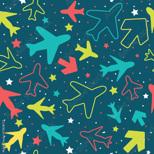 Plane and arrow pattern