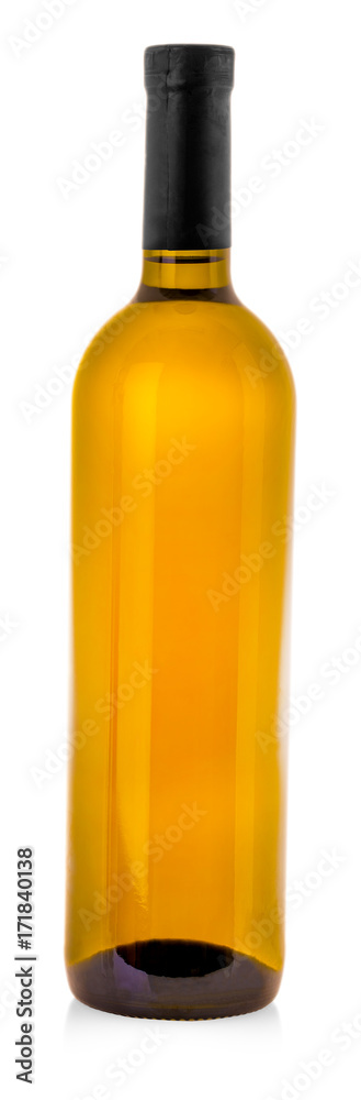 Bottle of white wine on isolated white background. Bottle of white wine on isolated white background.