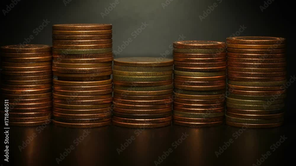 The Gold coin stack for business idea concept image The Gold coin stack for business idea concept image