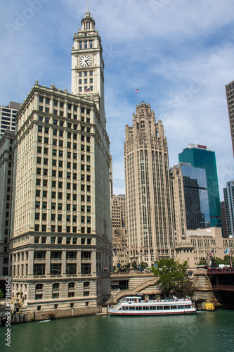 Foto Wolkenkratzer Wrigley Building und Tribune Tower, chicago