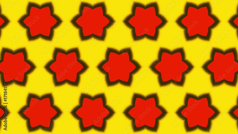 ornamental geometric caleidoscope star moving pattern New quality universal motion dynamic animated colorful joyful dance music video footage loop