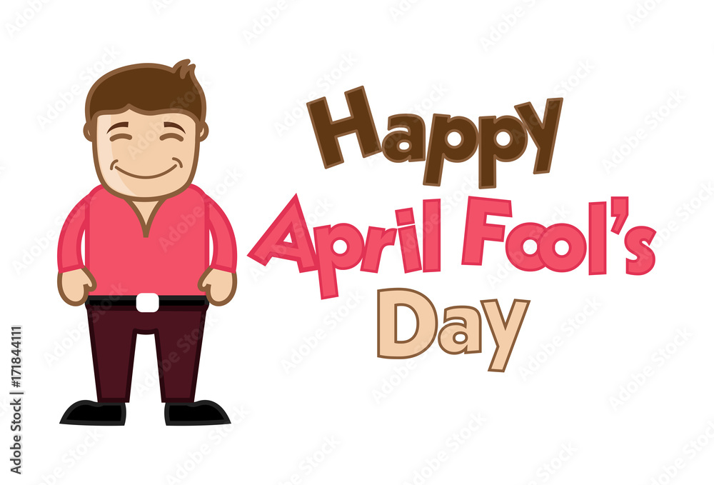Funny Cartoon Boy - April Fool Day Vector Graphic Funny Cartoon Boy - April Fool Day Vector Graphic