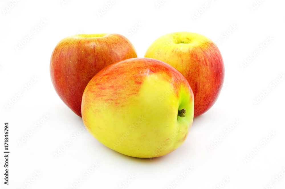 fresh red apples on white background fresh red apples on white background