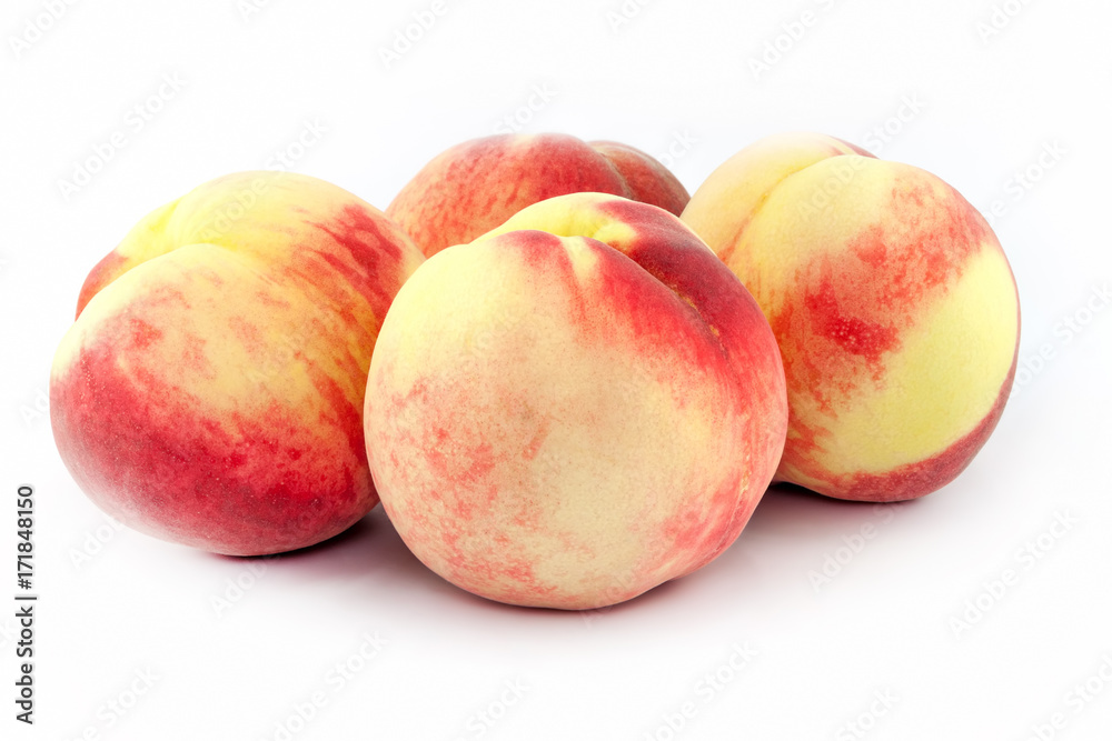 fresh peaches isolated on white background fresh peaches isolated on white background