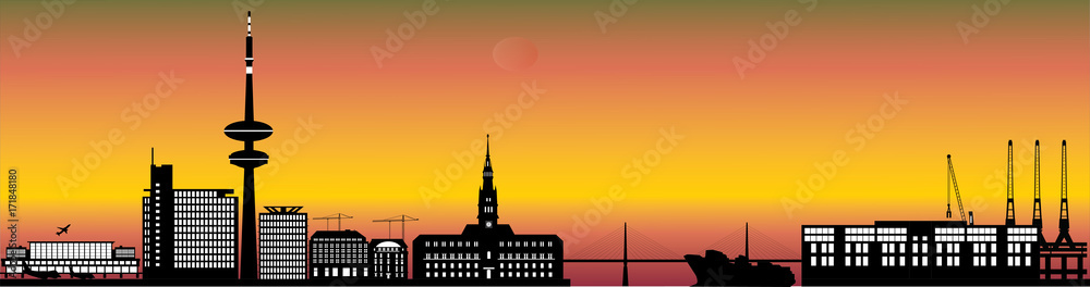 Fototapeta premium hamburg city skyline