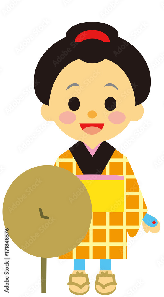 江戸時代 時代劇 旅姿の女性 Stock イラスト Adobe Stock