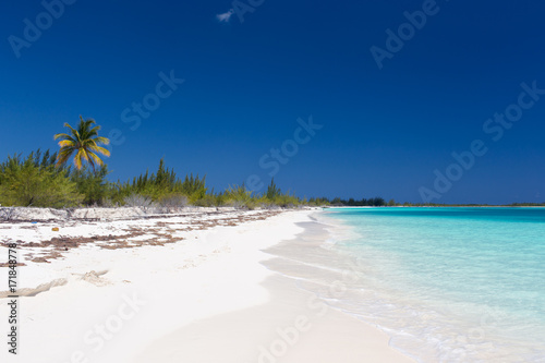 Fototapeta Naklejka Na Ścianę i Meble -  Landscape of the beach in the Caribbean Sea