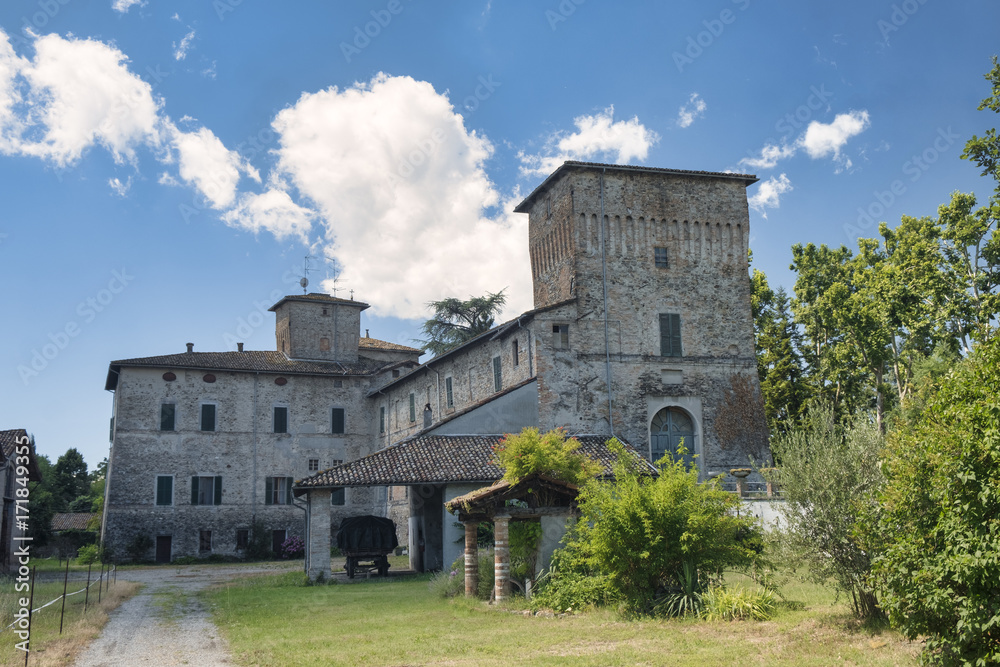 Rural castle near Torrechiara (Italy)
