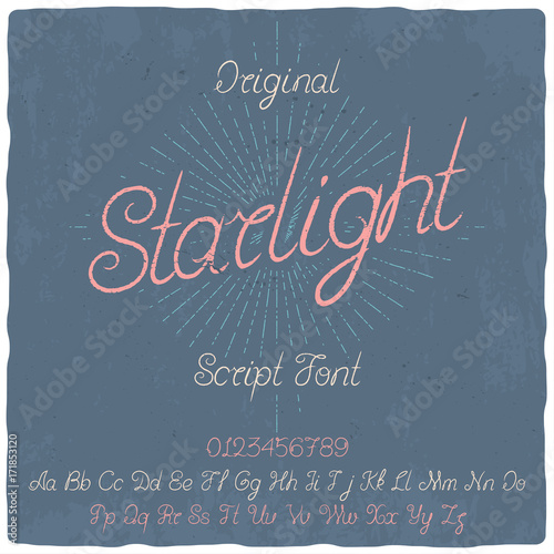 Vintage script typeface