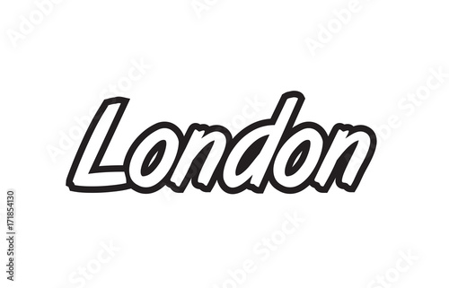 london europe capital text logo black white icon design