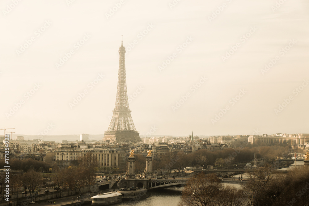 Eiffel tower landscape