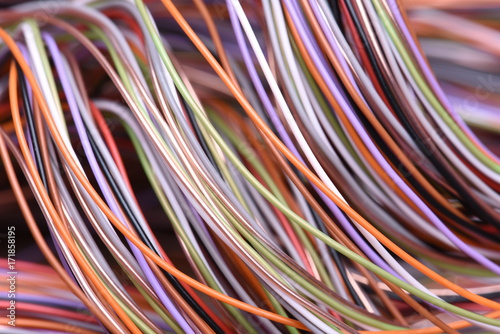 Colorful electrical cable and wire