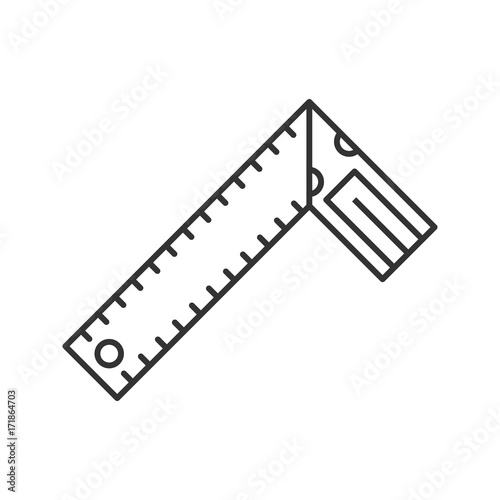 Set square linear icon