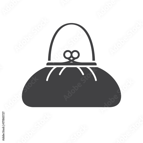 Purse glyph icon