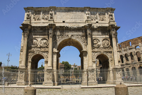 Arch of Constantine in Rome, Italy.