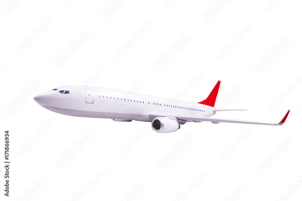 passenger airplane isolated on white background