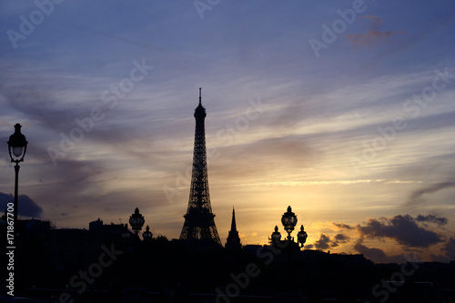 Paris, Eiffel tower construction, monument  © Emils