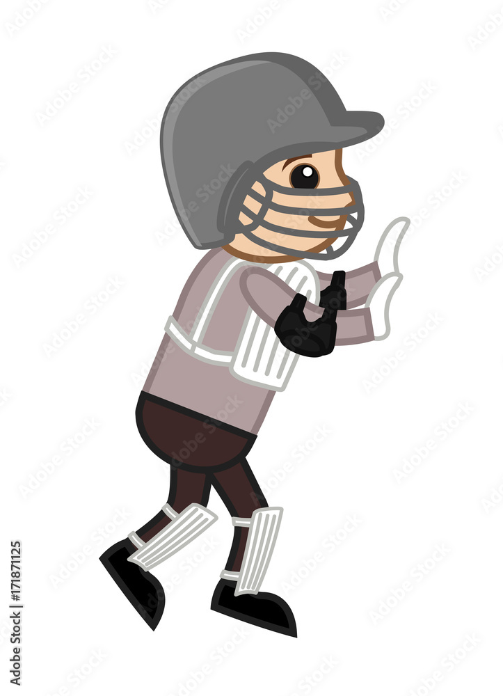 Obraz premium Baseball Cartoon Player