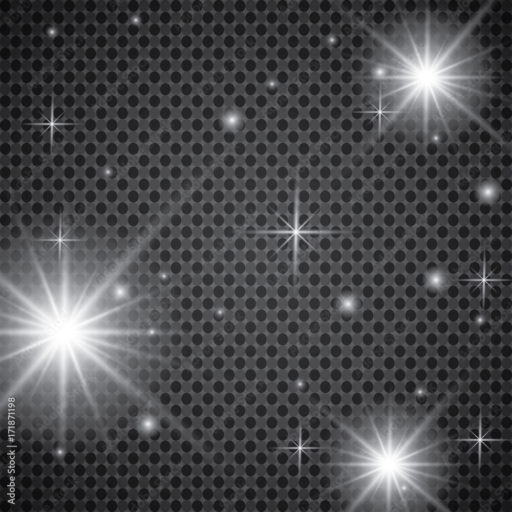 Set of glowing light effects with transparency isolated on plaid vector background. Lens flares, rays, stars and sparkles with bokeh collection. Set of glowing light effects with transparency isolated on plaid vector background. Lens flares, rays, stars and sparkles with bokeh collection.
