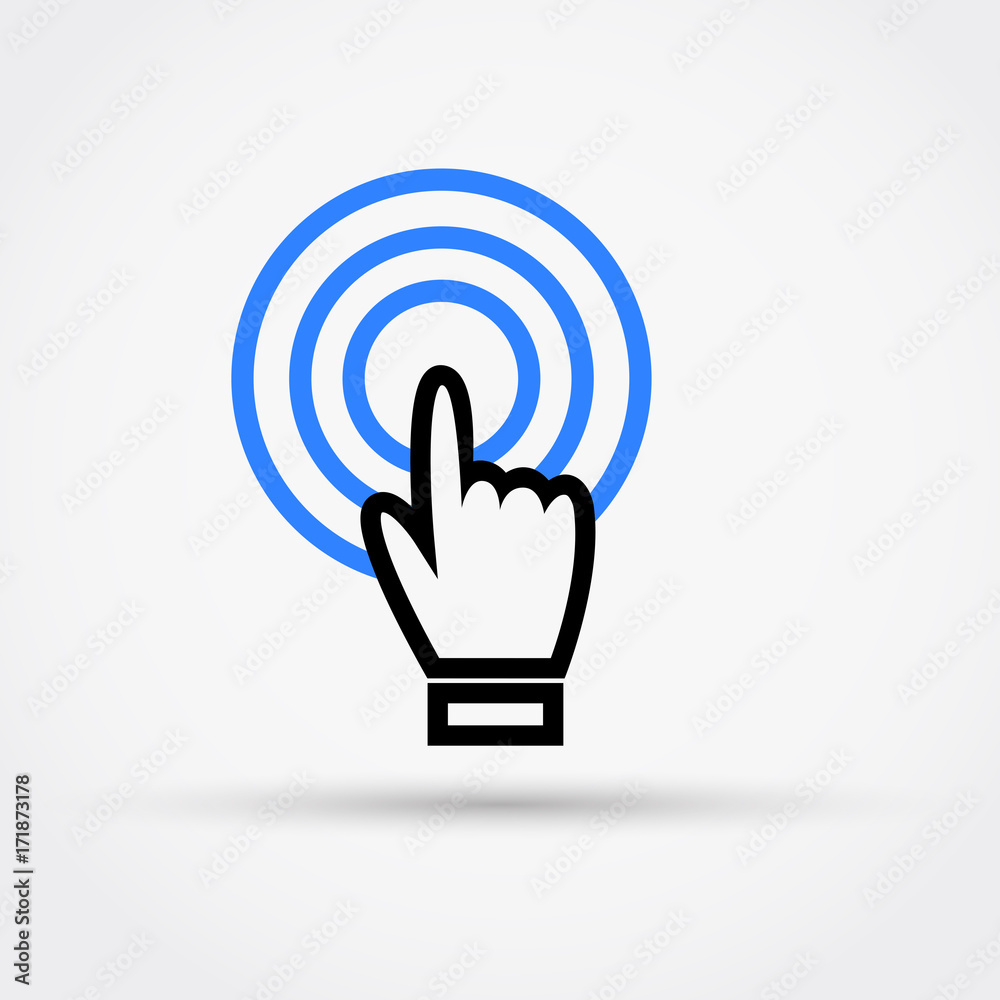 Click icon vector illustration.