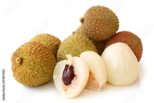 Fresh lychees photo