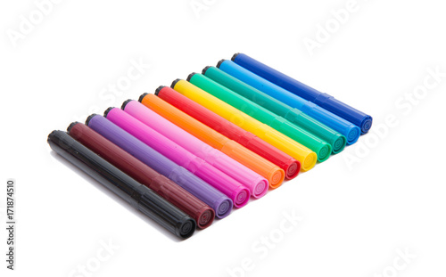 colored markers isolated