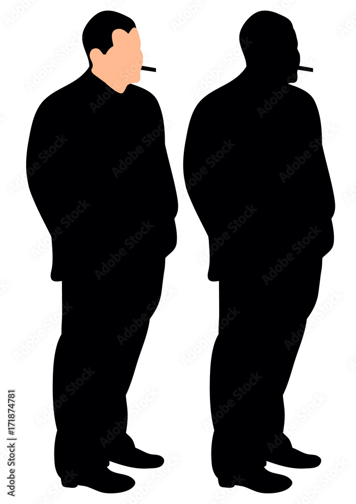 isolated silhouette man with cigarette isolated silhouette man with cigarette