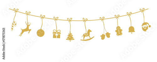 Frohe Weihnachten, gold