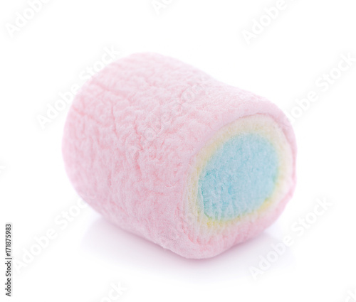 marshmallows on white background