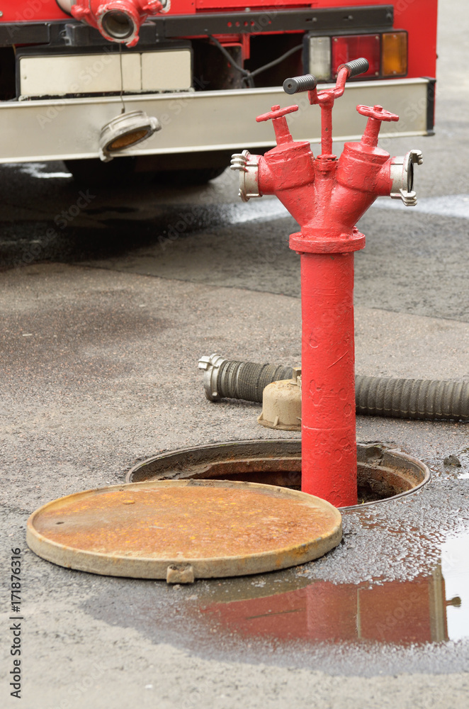 Fire hydrant — a device for sampling water. Fire hydrant — a device for sampling water.