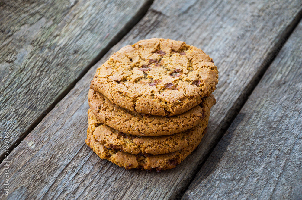 Oatmeal cookies with chocolate Oatmeal cookies with chocolate