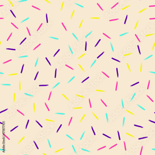 Hand drawn brush pattern in vector.Stylish geometric brush strokes.