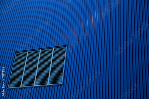 corrugated metal sheet blue color © 1981 Rustic Studio