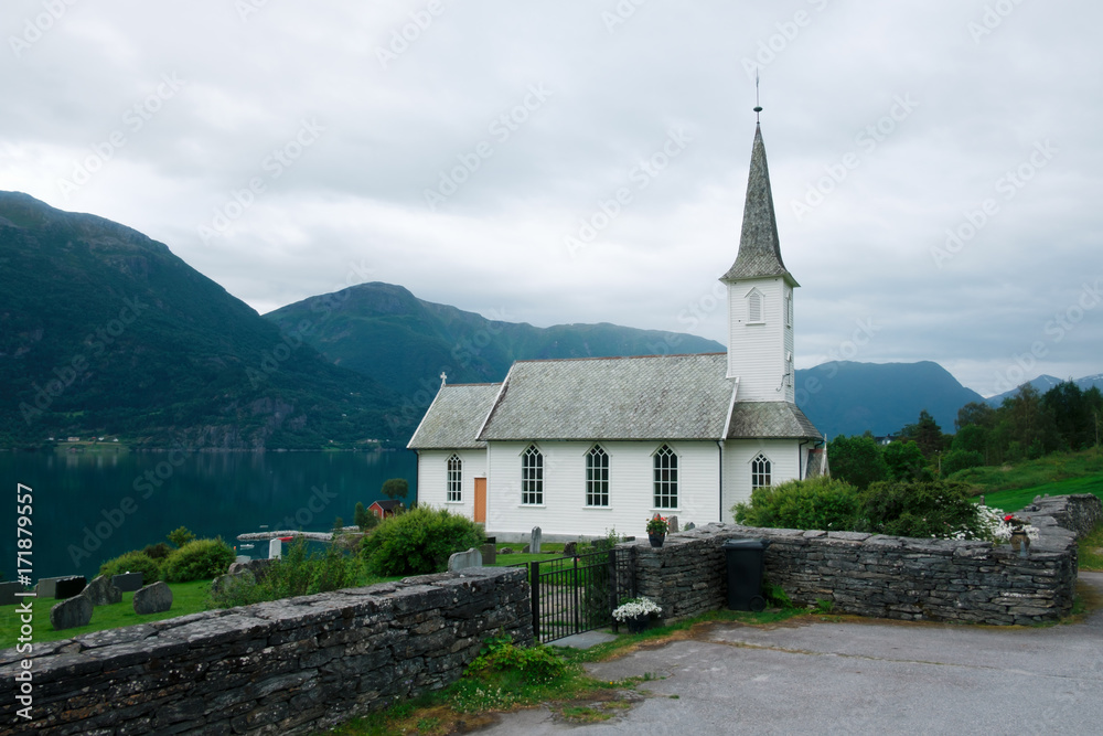 Fototapeta premium Typical christianity church in Norway