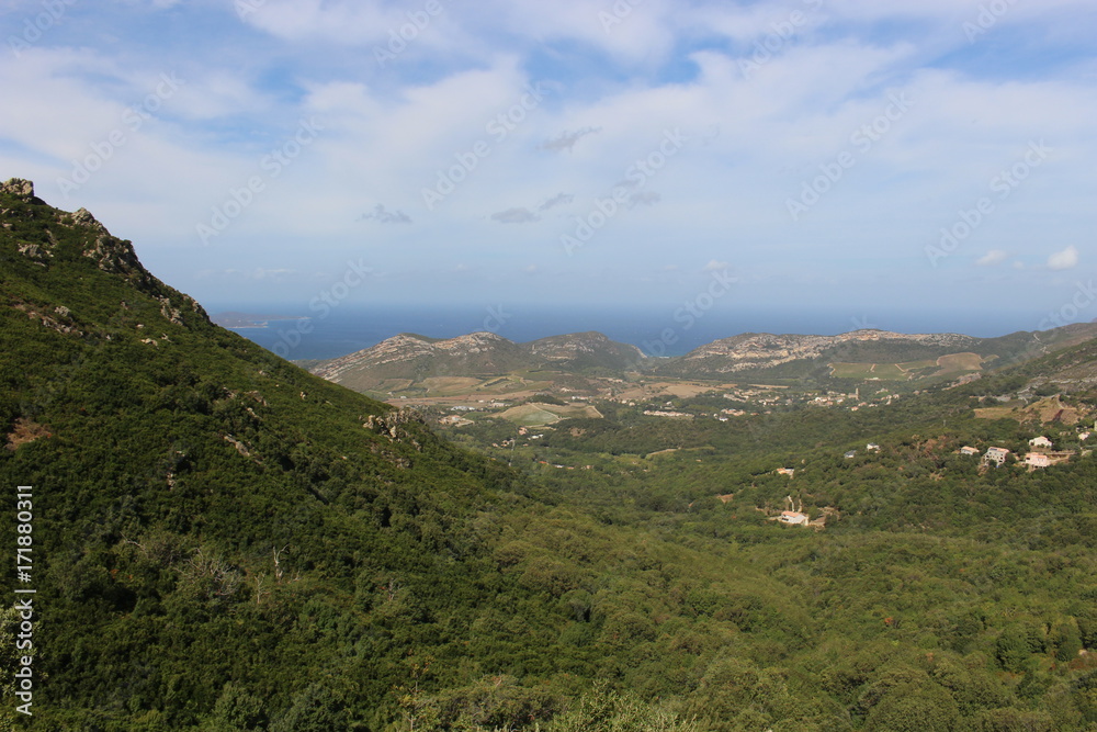 beautyful panorama in the north of corsica