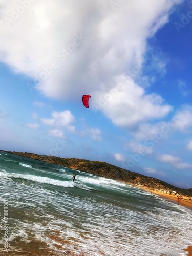 kite surf a Su Giudeu in Sardegna photo