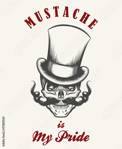 Skull in the cylinder hat