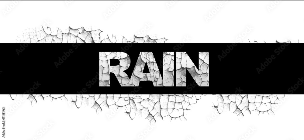 rain word text concept black white design typography