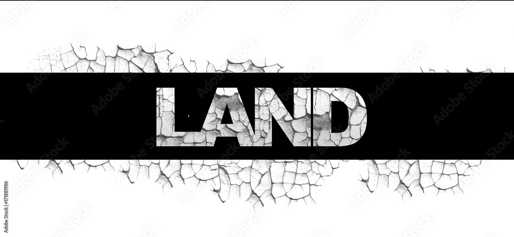 land word text concept black white design typography