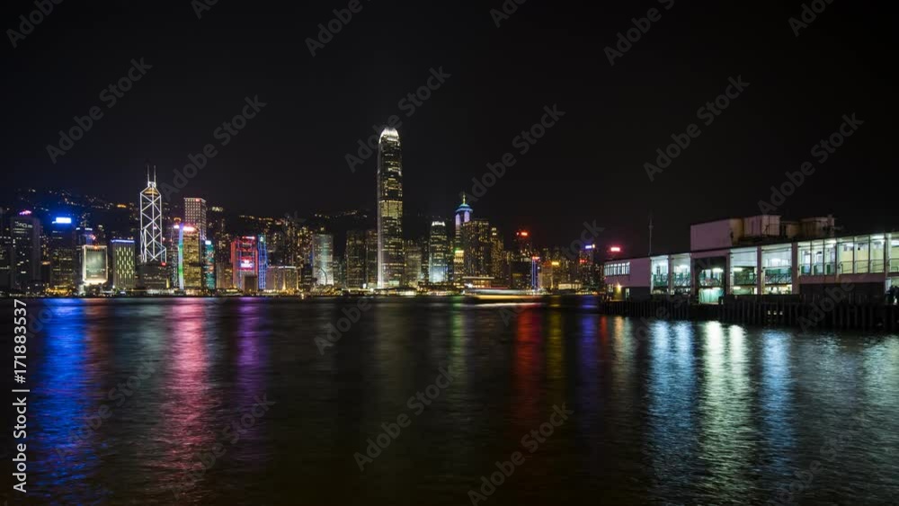 Time Lapse: Hong Kong Victoria Habour at Night Time Lapse: Hong Kong Victoria Habour at Night