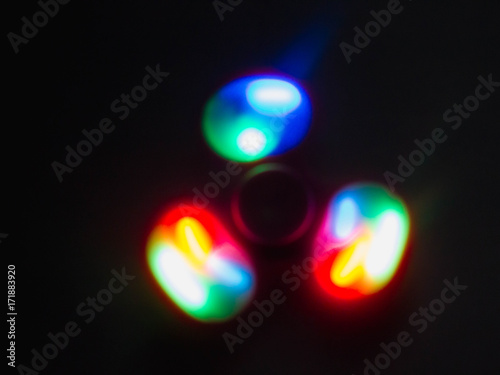 Colorful sphere light in dark background