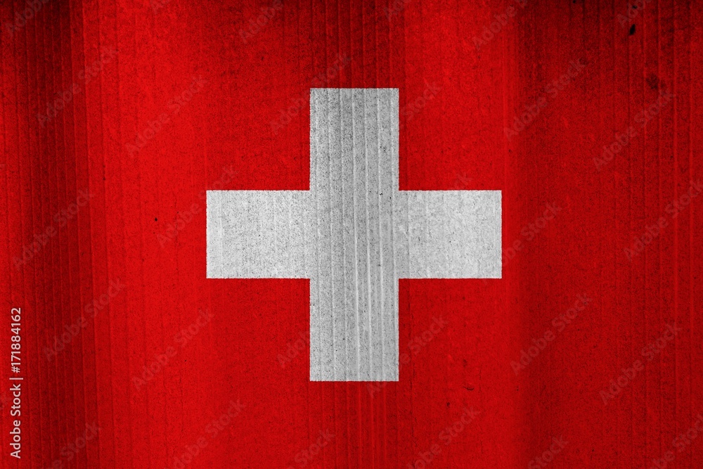 Stone waves. Flag of Switzerland. Stone waves. Flag of Switzerland.