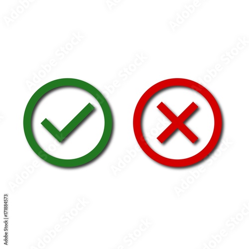 Free Download Checkmark and x or confirm, Check mark and x icon  - GFXLoad