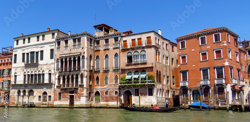 Venice - View from water canal to old buildings © Veniamin Kraskov
