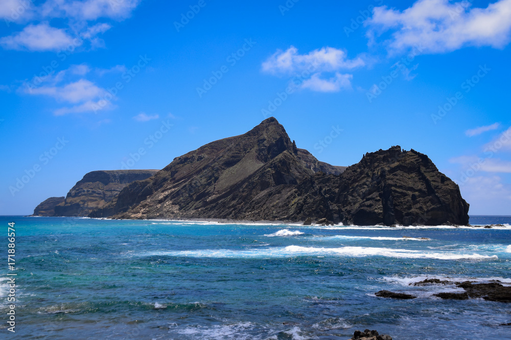 Ilheu da Cal opposite Ponta da Calheta, Porto Santo Island, Madeira